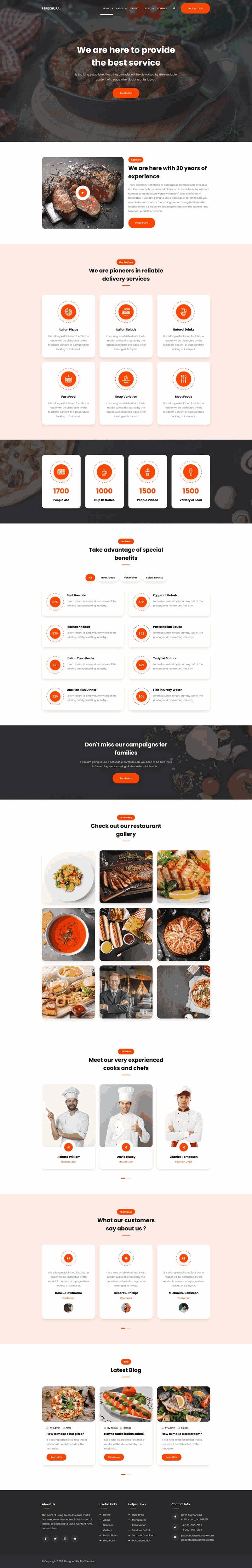 西式餐厅美食图片展示Wordpress模板（带手机版）效果图
