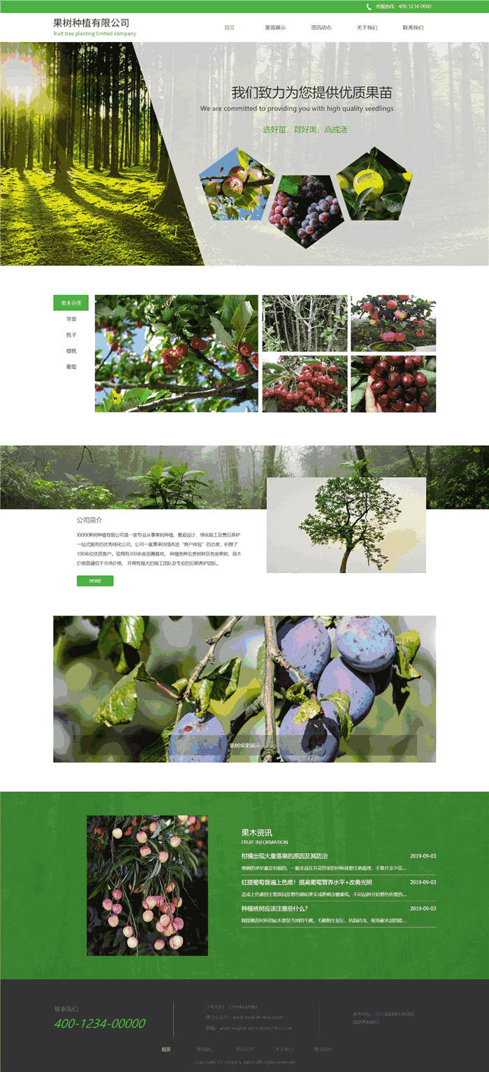 响应式环保生态果树种植网站WordPress主题预览图